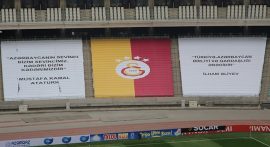 Neftçi-Galatasaray karşılaşması için "kardeşlik" pankartları