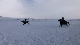 30 santimetre karda cirit şovu