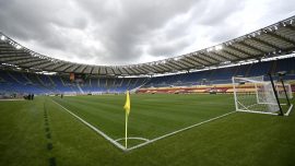 Roma Olimpiyat Stadı'nda son hazırlıklar yapılıyor