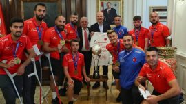 Ampute Milli Futbol Takımı'ndan Bakan Soylu'ya ziyaret