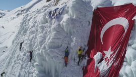Türkiye Buz Tırmanış Şampiyonası Erzurum'da başladı