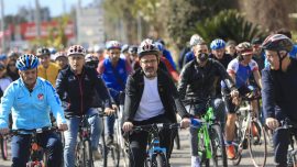 Bakan Kasapoğlu Antalya Bisiklet Turu'nda pedal çevirdi