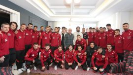 A Milli Takım'dan Ahmet Çalık'ın ailesine ziyaret