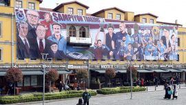 Trabzonspor taraftarları şampiyonluğu resmetti