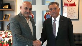 Beşiktaş Kulübü Başkanı Çebi'den TFF Başkanı Büyükekşi'ye ziyaret