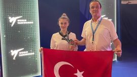 Milli tekvandocu Merve Dinçel'den gümüş madalya