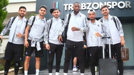 Trabzonspor Monaco karşılaşması için Fransa'ya gitti