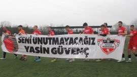 Samsun'da depremde hayatını kaybeden futbolcu Yasin Güvenç unutulmadı