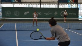 Cudi Cup Tenis Turnuvası'nda çeyrek ve yarı final maçları yapıldı