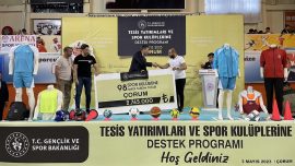 Gençlik ve Spor Bakanlığından Çorum'daki spor kulüplerine destek