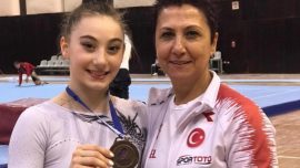 Milli cimnastikçi Bengisu Yıldız Bulgaristan'da bronz madalya kazandı