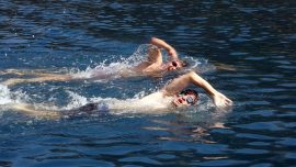 Engelli sporcular "Engelsiz Kulaçlar" etkinliğinde yarıştı