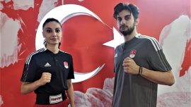 Milli kick boksçular Aybüke ve Ferit Avrupa Oyunları'nda zirveye odaklandılar