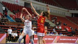 FIBA 18 Yaş Altı Kızlar Avrupa Şampiyonası'nda Türkiye İspanya'ya 78-64 yenildi