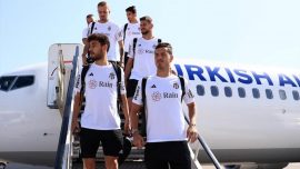 Beşiktaş kafilesi Bakü'ye geldi
