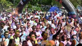 Ankara'da "renkli koşu" festivali