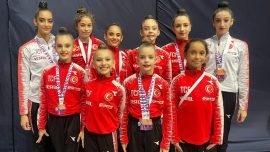 Milli sporcular Ritmik Cimnastik Balkan Şampiyonası'nda 18 madalya kazandı