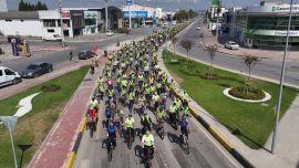 Sakarya'da Avrupa Hareketlilik Haftası kapsamında bisikletle şehir turu yapıldı