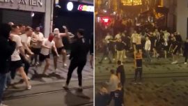 Bayern Münih taraftarı Taksim'de olay çıkardı