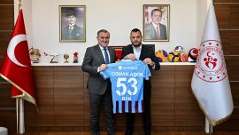 Trabzonspor Başkanı Ertuğrul Doğan'dan Bakan Osman Aşkın Bak'a ziyaret