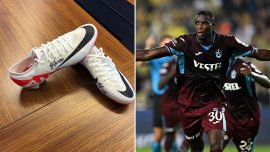 Trabzonspor'un golcüsü Onuachu bir taraftara imzalı krampon hediye edecek