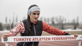 Dondurucu soğukları olimpiyat kotası için çalışan Nursena'nın hızını kesmiyor