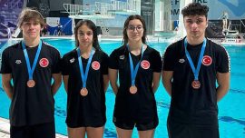 Milli sporcular Eindhoven Diving Kupası'nda üç madalya kazandı